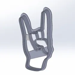 Rock hand cookie cutter