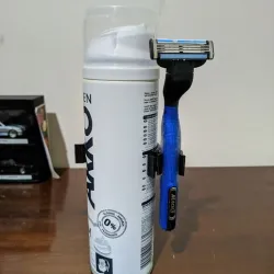 Shaving foam and Razor blade holder