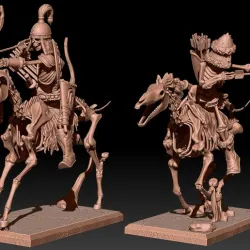 Skeleton horse archer group