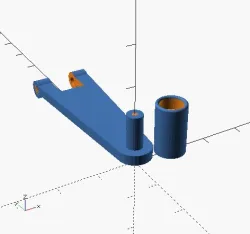 Small hand cranked flashlight replacement crank parts