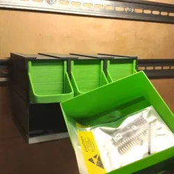 Stackable wall containers. Organizer.