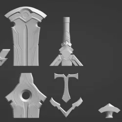 Staff of the Sacred Sands | genshin impact polearm for cosplay