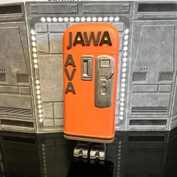STAR WARS VINTAGE JAWA JAVA COFFEE VENDING MACHINE GONK DROID, CUSTOM UNPRODUCED KENNER, HASBRO ACTION FIGURE, 3.75", 1/18