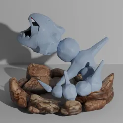 Steelix pokemon 3D print model