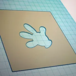Stencil Mickey glove