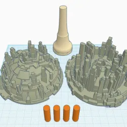 TI4 War Sun Trophy - Split alignment pegs FDM printable