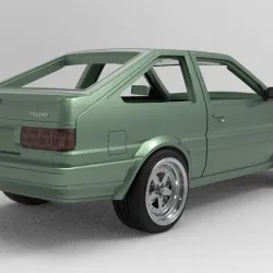 Toyota Levin AE86 1:43 Scale 3D print STL files