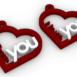Valentine's Day earrings - ILY