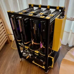 Vertical GPU Mining Rig v3 - Custom Parts