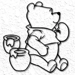 Winnie the pooh honey bear Wall art bear wall decor