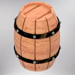 WOODEN BARREL – MINIATURE FOR FANTASY D&D DUNGEONS AND DRAGONS RPG ROLEPLAYING GAMES. 28mm SCALE