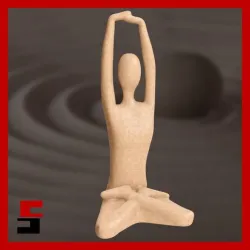 Yoga Sculpture Home Decor Yoga pose meditation Abstract Art
