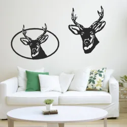 2 Deer Heads - Wall Art Decor