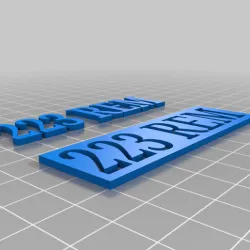223 Rem Name Plate