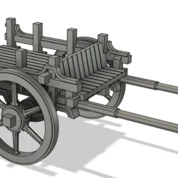 28mm scale draw cart