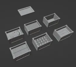 28mm scale Pulp Crate Set