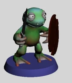 28MM SWAMPY FROGO WITH SWORD AND SHIELD