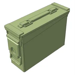 .30 Cal closed ammunition box optimised for 1/35th scale