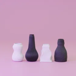 3D Printable minimalistic flower vase pack 3D print model