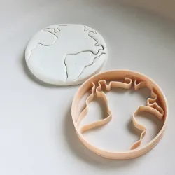 3D Printable World Cookie Cutter, .STL Design - Perfect for Baking and Adventure - Themed Treats