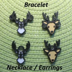 4 Deer Necklaces, Bracelets, Earrings, Jewelry