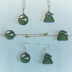 4 Necklaces, Bracelets, Earrings, Jewelry, Snake