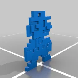 8-bit Mario keychain