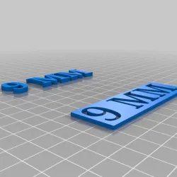9 MM name plate
