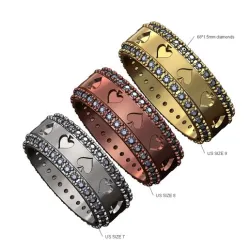 Ace of spades diamond sides cigar band US sizes 7 8 9 3D print model