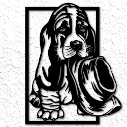 basset hound puppy wall art country dog wall decor