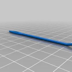 Bent tip darning needle for knitting