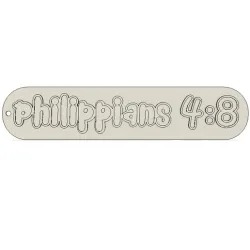 Bible Verse Keychain - Philippians 4:8