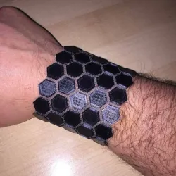 Bracelet en tissu Exagon