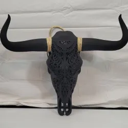 Carved Cow Skull