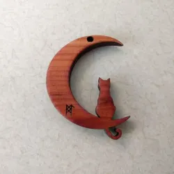 Cat Moon Pendant