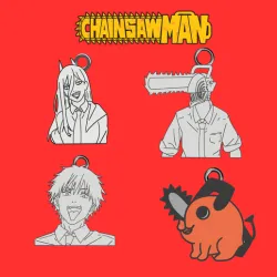 chainsaw man keychain / earrings