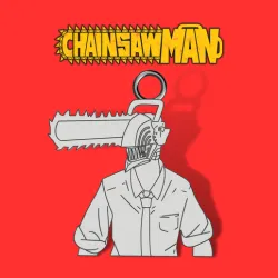 chainsaw man keychain / earrings