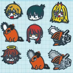 Chainsaw Man Keychain Set