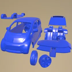 Citroen C-zero 2011 Printable Car In Separate Parts
