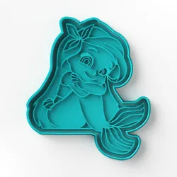 Cookie dough cutter cookies of the little mermaid