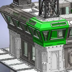 Corner Part Airfield Tower Zone Mortalis 28mm