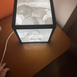 Cube lithophanes, photo frame.
