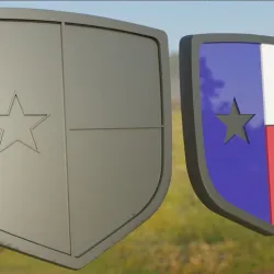 Dodge Ram Texas Flag Emblem