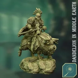 Dwarven King on War Hog (Standing Pose)