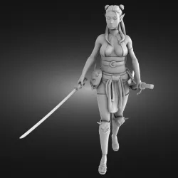Elf woman with sword