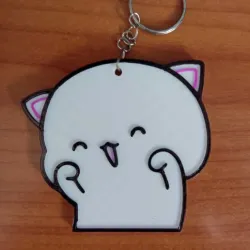 EMBOSSED CAT KAWAII KEYCHAIN / LLALALAVERO DE GATO KAWAII_Nº4