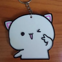 EMBOSSED CAT KAWAII KEYCHAIN / LLALAVERO DE GATO KAWAII_Nº3