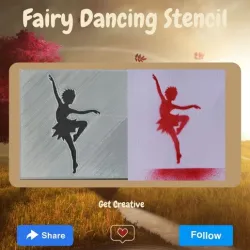 Fairy Dancing Stencil
