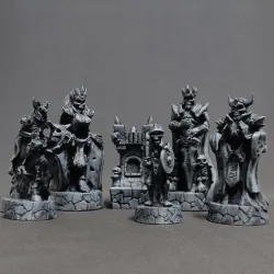 Fantasy Undead army chess set