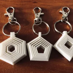 Fidget shapes keychains